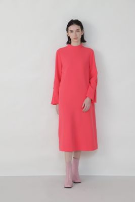 ドライタッチジョーゼットフレアスリーブワンピース  