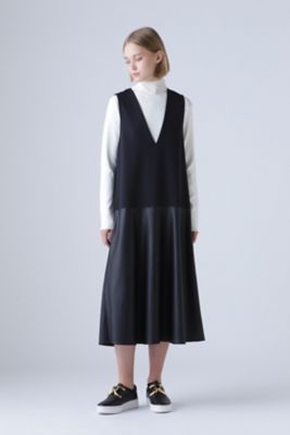 ＜ADORE (Women)＞フェイクレザードッキングツイルジャンパースカート（５３１２２４０７０６）