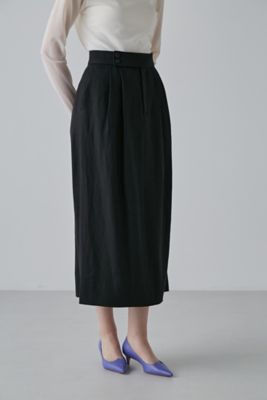 美品 ADORE ボンディング リネン リボン デザイン スカート 麻 アドーア 美品 ADORE ボンディング リネン リボン デザイン スカート 麻