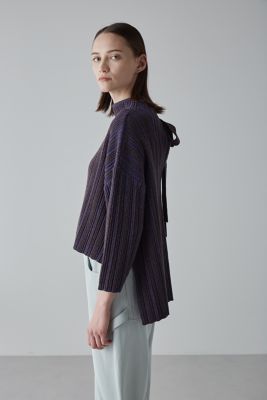 ミックスカラーリブニットトップス（5313170215） | ADORE