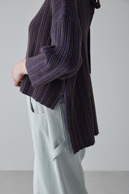 定価4,6万♪タグ付未使用 アドーア ミックスカラーリブニットトップス 38 定価4,6万♪タグ付未使用 アドーア ミックスカラーリブニットトップス