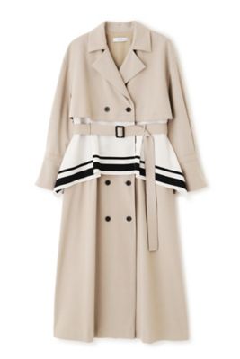 メール便不可】 amiur/ トレンチコート docking brown coat trench 