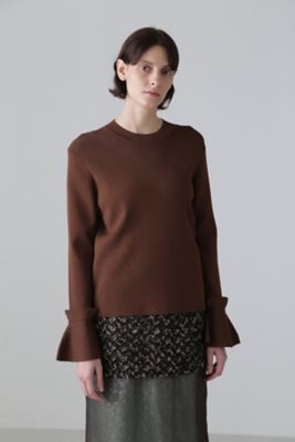 アドーア ADORE ラップカーディガン ニット 38 ブラウン 531-275104 /NQ レディース ADORE - アドーア ADORE ラップカーディガン ニット 38 ブラウン