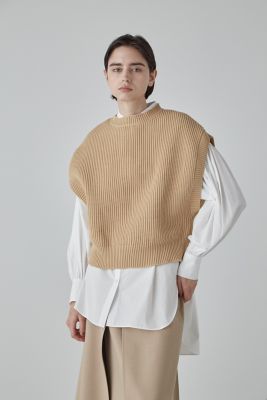 【専用】<LE PHIL>ＴＲストレッチ/ニットベスト　ジレ improves ベスト ジレ コットンリネン ビッグ ニットベスト