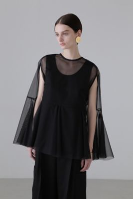 ADORE イージーポリエステル　ケープブラウス　値下げ不可 ADORE イージーポリエステル ケープブラウス 値下げ不可