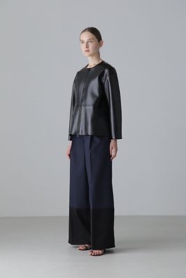 ♡極美品♡ アドーアブロッキングデニムパンツワイドパンツ23SS