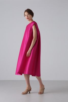 美品【フランス製】シルクタフタ　コートワンピース　黒　地模様　伊勢丹新宿店 BLACK LABEL＞ シルクタフタワンピース | ADORE（アドーア