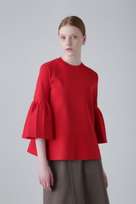 新品タグ付き アドーア ADORE エアーストレッチニット プリーツフレア袖 ◇エアーストレッチニット（5314170420） | ADORE (Women