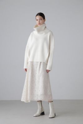 美品●アドーアADORE●レースプリーツコンビスカート36 ADORE(アドーア)｜【予約販売】スクエアレーススカート/ネイビー の