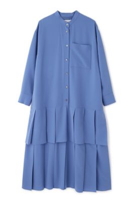 美品✨アドーア ドライリネン100%バックボタン ワンピース ネイビー 38 アドーア ADORE 麻100 ドライリネン バックボタン ワンピース 38