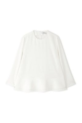 OHOTORO コルセットブラウス　クリーム オフショルコルセットデザインブラウス[品番：MKSW0043481