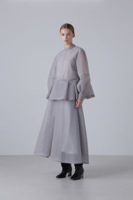 美品 ADORE 肉厚 メッシュ プリーツ レイヤード スカート アドーア 38 ◇メタリックフェイクレザースカート（5314120214
