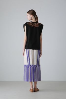 ミックスストライプスカート（5315120403） | ADORE (Women