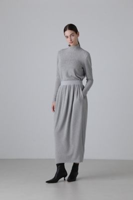 ◇シャイニーニットジャガードハイネックカットソー