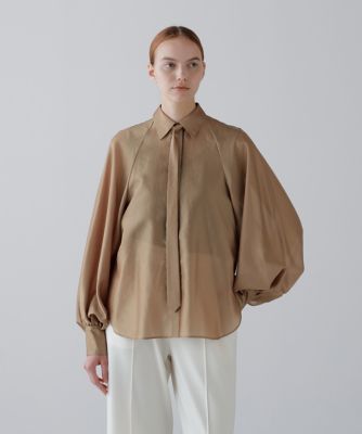 caramel ブラウス上下セット ラッフルカラーロングブラウスセット | ボークス公式 ドルフィー