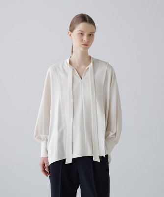 バックサテンジョーゼットブラウス（5315210200） | ADORE