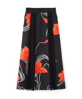 ＜ADORE (Women)＞◆ドローイングフラワープリントスカート（５３１５２２０００１）