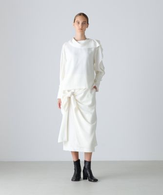 ◇バックサテンジョーゼットスカート（5315220122） | ADORE
