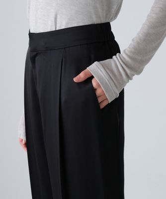 アドーア 25AW ブライトサテンパンツ ジップフライ レース 38 黒 ブライトサテンパンツ（5315230116） | ADORE (Women