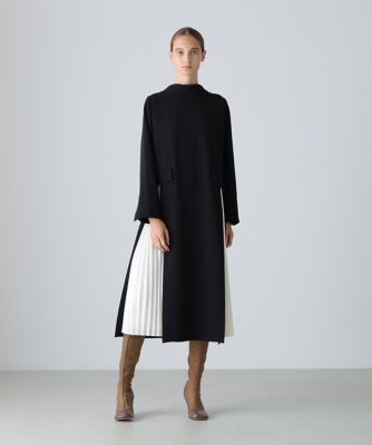 ワンピース A and H 全1色】バイカラーワンピース（モノトーンチドリ） E-3146