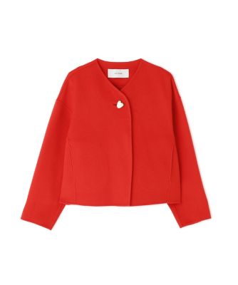 アドーア　¥132,000ピュアカシミヤ100%ノーカラージャケット セール】 ピュアカシミヤジャケット （テーラードジャケット）｜ADORE