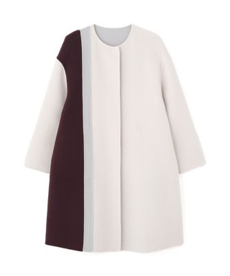 ＜ADORE (Women)＞◆Ｃａ混２ＴＯＮＥリバーノーカラーコート（５３１５２５２１０４）