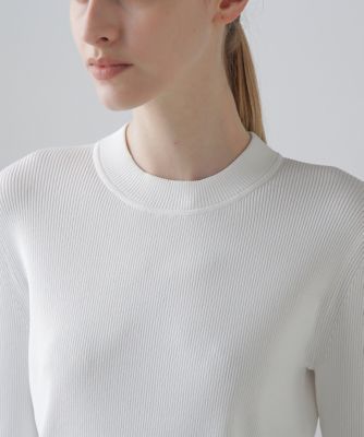 【新品タグ付き】アドーア　ADORE　ベーシックリブニット　ホワイト　長袖　M 新品タグ付き】アドーア ADORE ベーシックリブニット ホワイト