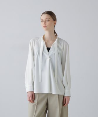 ＜ADORE (Women)＞バックサテンジョーゼットブラウス（５３１６１１０２２８）