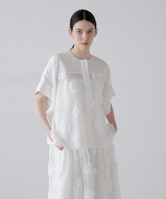 ＜ADORE (Women)＞◆ドットフラワーエンブロイダリーブラウス（５３１６１１０４２５）