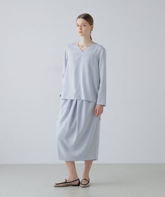 バックサテンジョーゼットスカート（5316120228） | ADORE