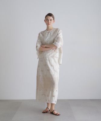 ＜ADORE (Women)＞◆ラティスエンブロイダリースカート（５３１６１２０３２３）