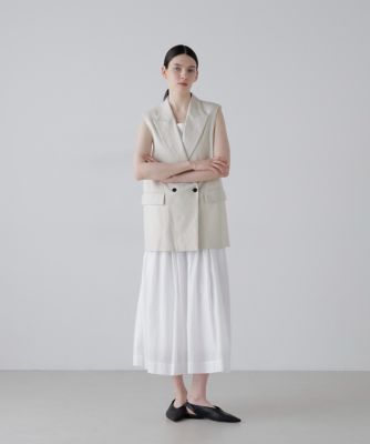【美品】マチャット2wayナイロンタフタスカート　ホワイト WOMEN ナイロンタフタストレッチ スカート ホワイト