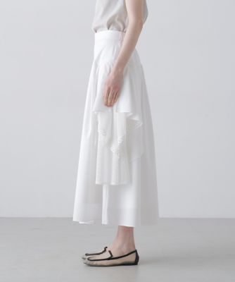 chieko+ soft volume skirt​ 36 ホワイト　スカート グラフコットンスカート（5316120520） | ADORE (Women