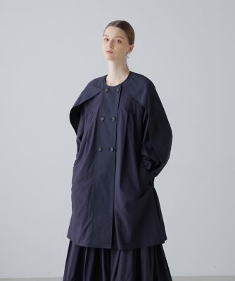 ストレッチタフタ アウター ネイビー パウダータフタジャケット（5316150220） | ADORE (Women
