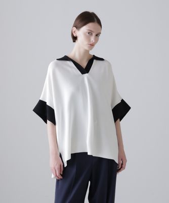 ＜ADORE (Women)＞◆バイカラーポロニット（５３１６１７０３３２）