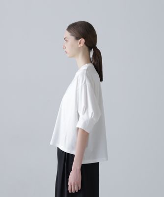 美品 ADORE コットン ストライプ ボリュームスリーブブラウス ゆったり 