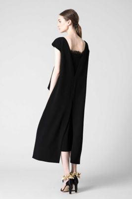 ＜ADORE (Women)＞《ＢＬＡＣＫ　ＬＡＢＥＬ》フリュイドアセテートアシメトリーヘムワンピース（５３１８１４０３２９）