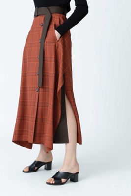 ヴィスコースチェックベルト付きスカート ５３１９２２０７０７ 三越伊勢丹オンラインストア 公式