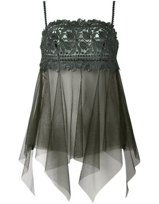 ☆ Yue ユエ ワコール キャミソール 新品未使用 定価28600円 M Yue 上品な透け感が美しいラグジュアリーなロングキャミソール