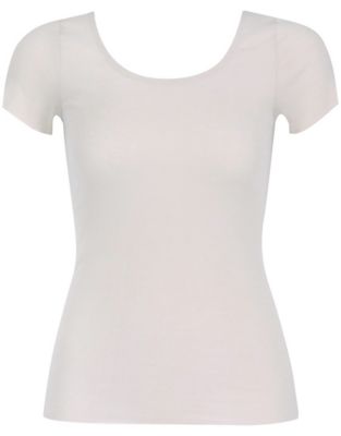 ＜Wacoal (Women)＞ＷＡＣＯＡＬコットン　フリーカッティングタイプ　レディスインナー　トップ（２分袖）（ＣＬＣ２５０）