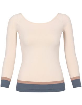 ＜Wacoal (Women)＞３６０°ラクストレッチ　タイプ　レディスインナー　トップ（９分袖）（ＣＬＤ３７１）