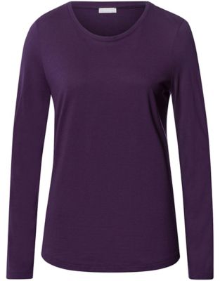 ハンロ　ホワイト 長袖 トップス ハンロ オーガニックコットン混素材 トップス LIH336｜ワコール直営の