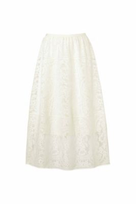 ＜Wacoal/Yue (Women)＞オーガニックコットン混リバーレース　インナーペチコート付き　スカート（ＷＪＰ７５３）