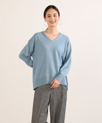 ウールカシミヤＶネックニット（１０２４１７００２１）