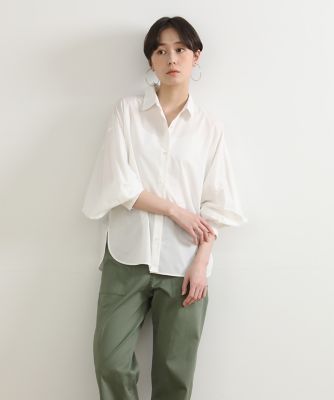 ＜I.T.’S. INTERNATIONAL（Women）＞バルーンスリーブシャツ《スビン綿ＭＩＸローン》（１０３０１８１３１６）