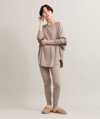 tシャツ サテン切り替えドルマンスリーブカットソー「スビン綿MIXフライス」 レディース I.T.'S. international tシャツ サテン切り替えドルマンスリーブ