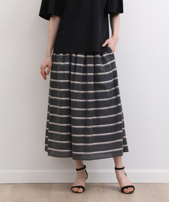 ＜I.T.’S. INTERNATIONAL（Women）＞タックギャザーボーダースカート（１０３２１５２０２５）