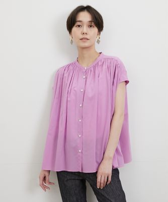 極美品 ドゥロワー リネン 梯子レース ギャザー フレンチスリーブ ブラウス ブラック.jpg