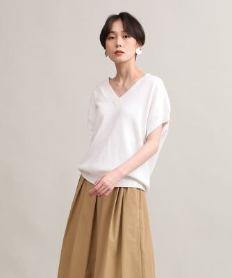 ＜I.T.’S. INTERNATIONAL（Women）＞Ｖネックコットンニット（１０３３１７００３２）