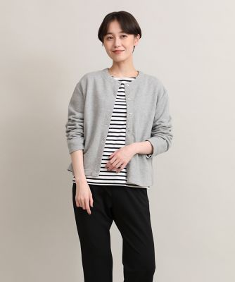 ＜I.T.’S. INTERNATIONAL（Women）＞裏毛クルーネックスナップカーディガン（１０３３１９８０３４）